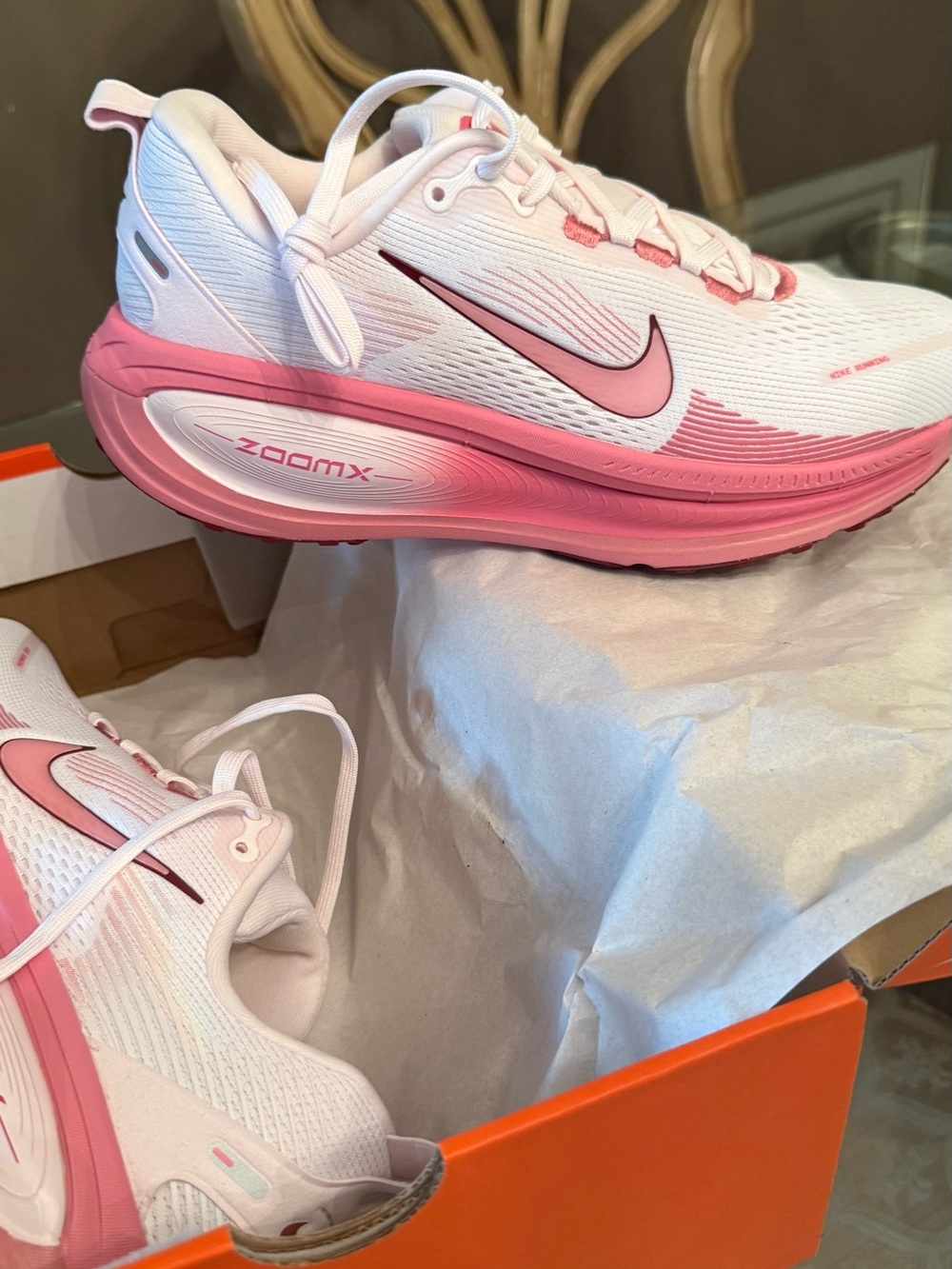 Nike Women’s ZoomX Trainer in White and Pink